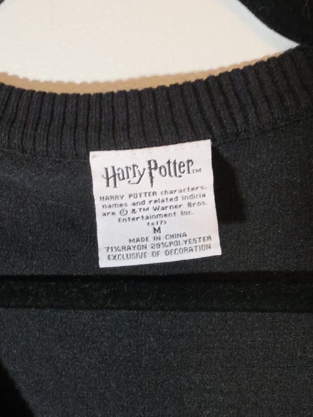 Warner Bros. Black Slytherin Crest Button Cardigan with Green & Silver Trim - Picture 2 of 6